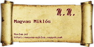 Magvas Miklós névjegykártya
